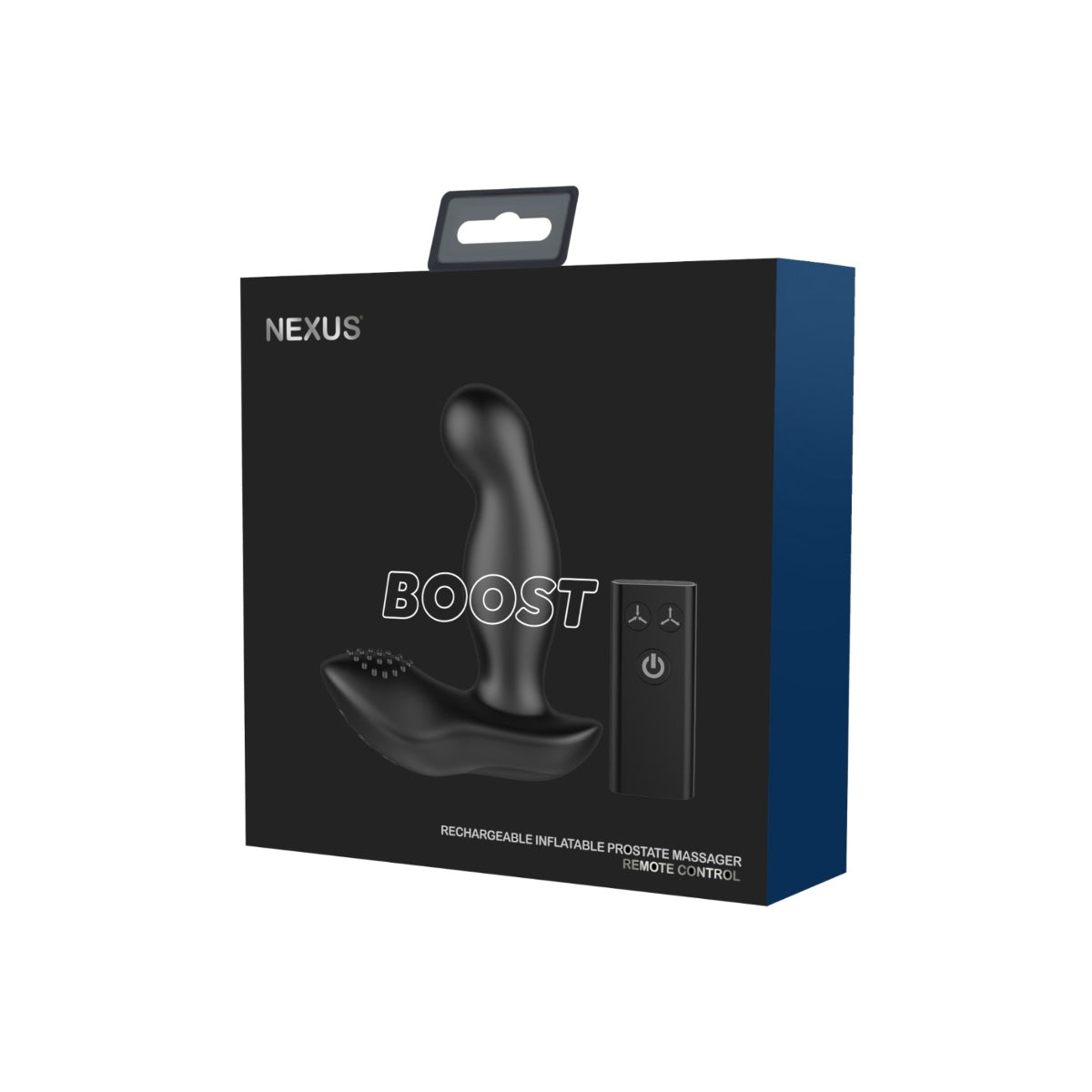 Nexus Boost Rechargeable Inflatable Remote Control Prostate Massager Black