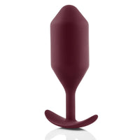 b-Vibe Snug Plug 5 Weighted Silicone Butt Plug Maroon - Simply Pleasure