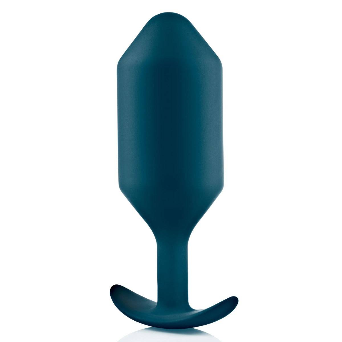 b-Vibe Snug Plug 6 Weighted Silicone Butt Plug Marine Blue - Simply Pleasure