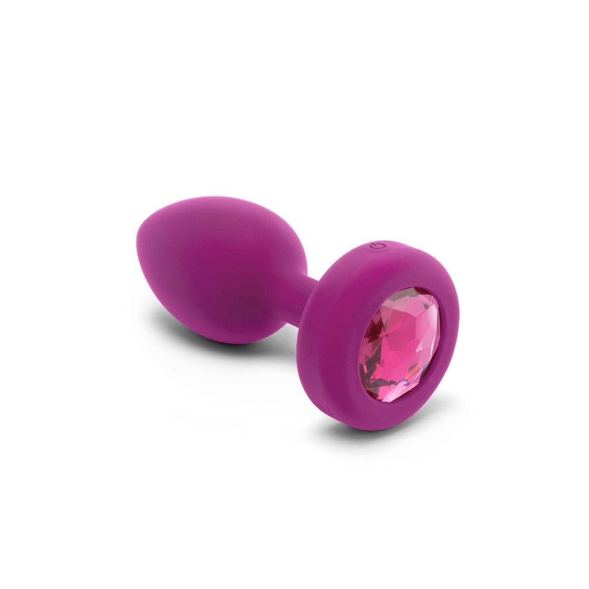 b-Vibe Vibrating Jewel Butt Plug Pink Ruby Fuchsia Small Medium - Simply Pleasure