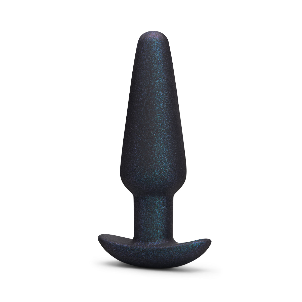 b-Vibe Hefty Weighted Sparkly Silicone Butt Plug Black