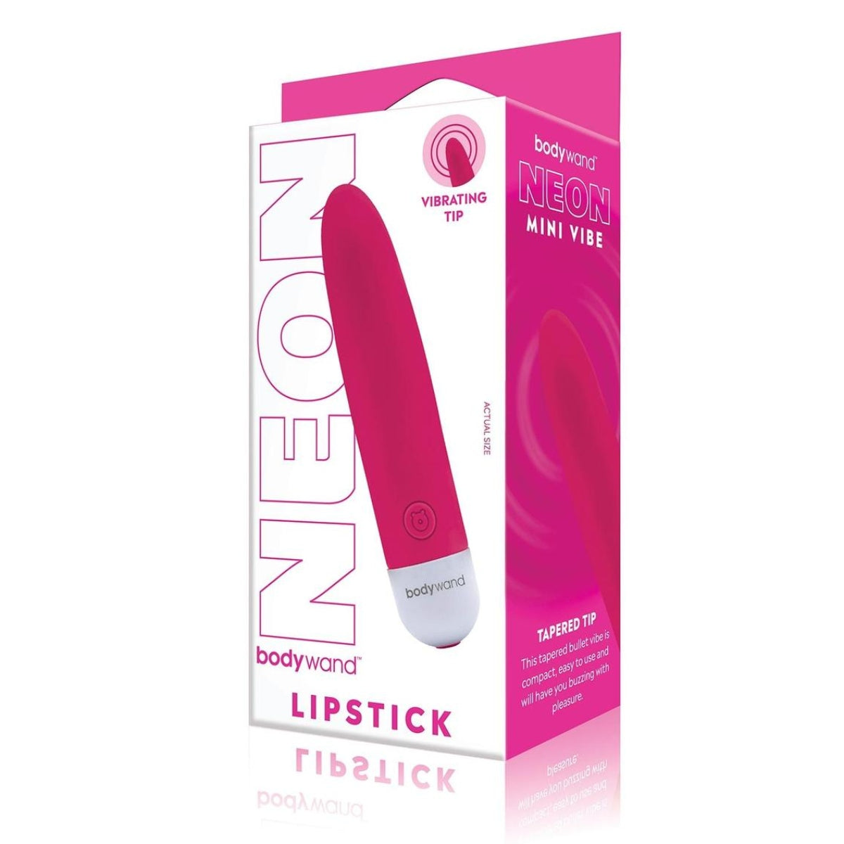Bodywand Neon Mini Vibe Lipstick Bullet Vibrator Hot Pink - Simply Pleasure