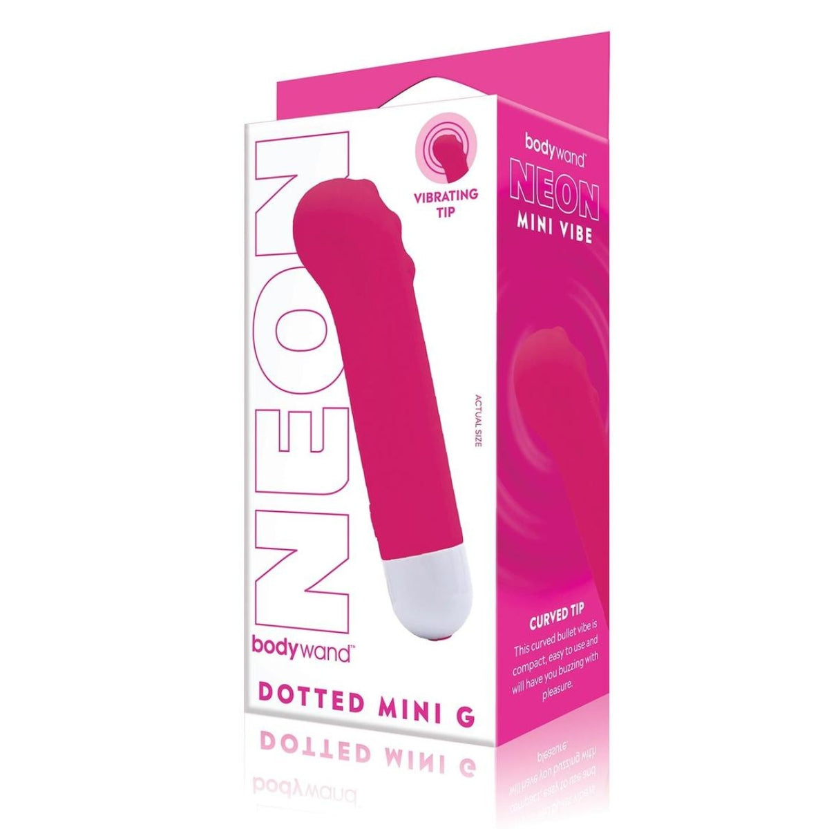 Bodywand Neon Mini Vibe Dotted Mini G Vibrator Hot Pink - Simply Pleasure