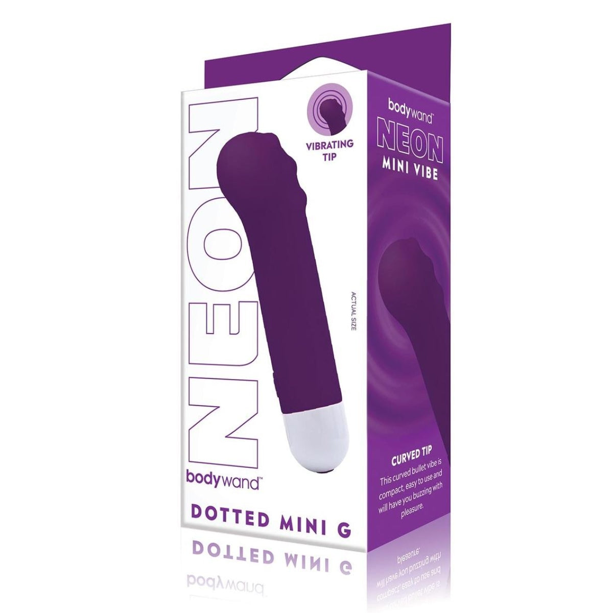 Bodywand Neon Mini Vibe Dotted Mini G Vibrator Purple - Simply Pleasure