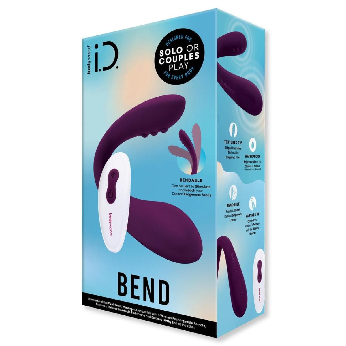 Bodywand I.D. Bend Bendable Multi Function Vibrator Purple - Simply Pleasure