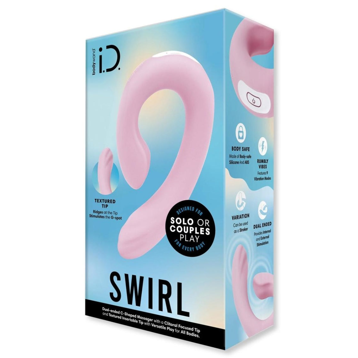 Bodywand I.D. Swirl Multi Function Vibrator Pink - Simply Pleasure