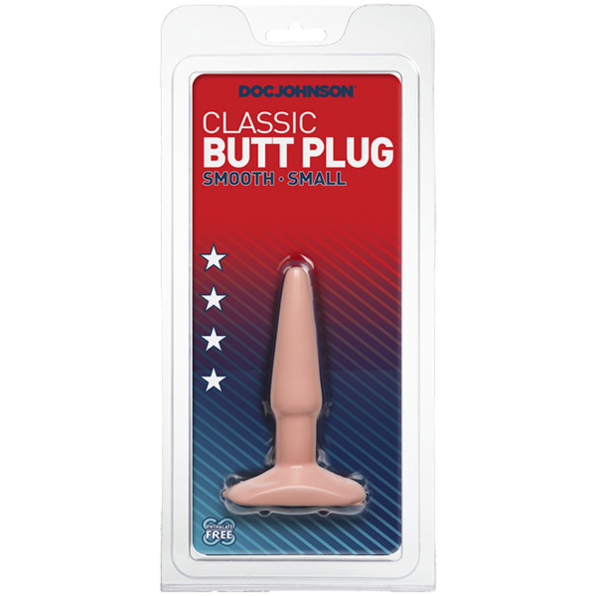 Doc Johnson Classic Butt Plug Smooth Pink Small