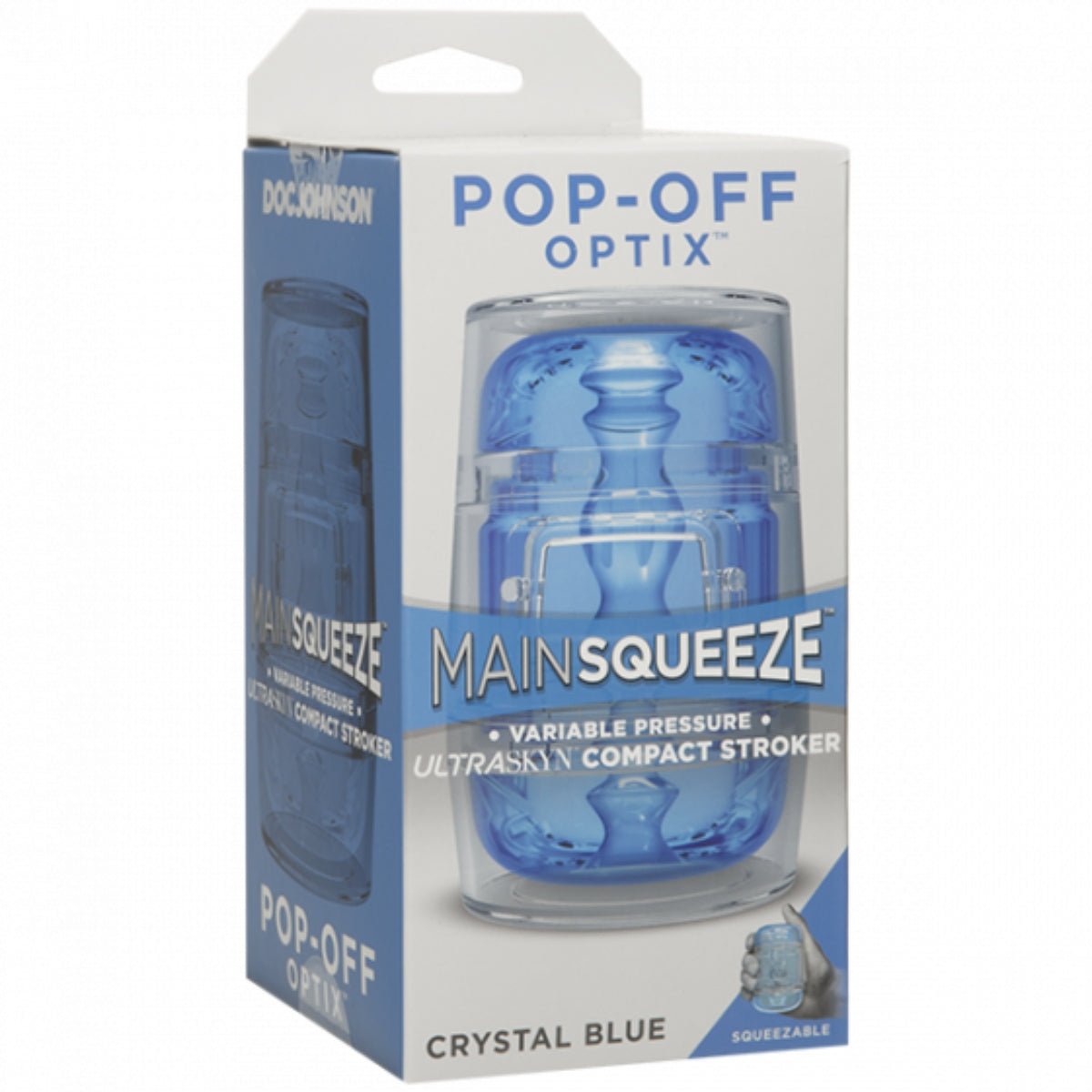 Main Squeeze Pop Off Optix Ultraskyn Compact Stroker Crystal Blue