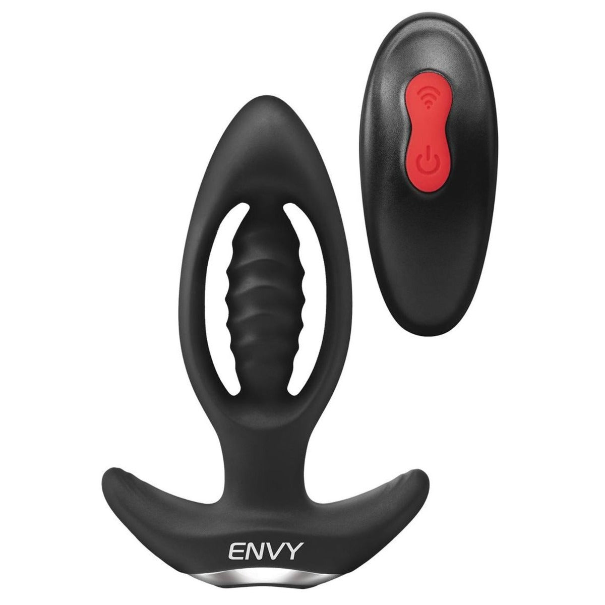 Envy Enticer Expander Vibrating Butt Plug With Remote Control Black