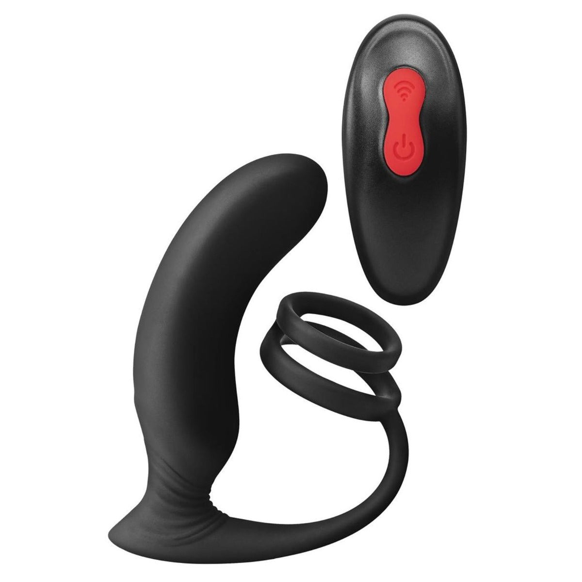 Envy Thumbs Up P-Spot Prostate Vibrator With Cock & Ball Ring Black