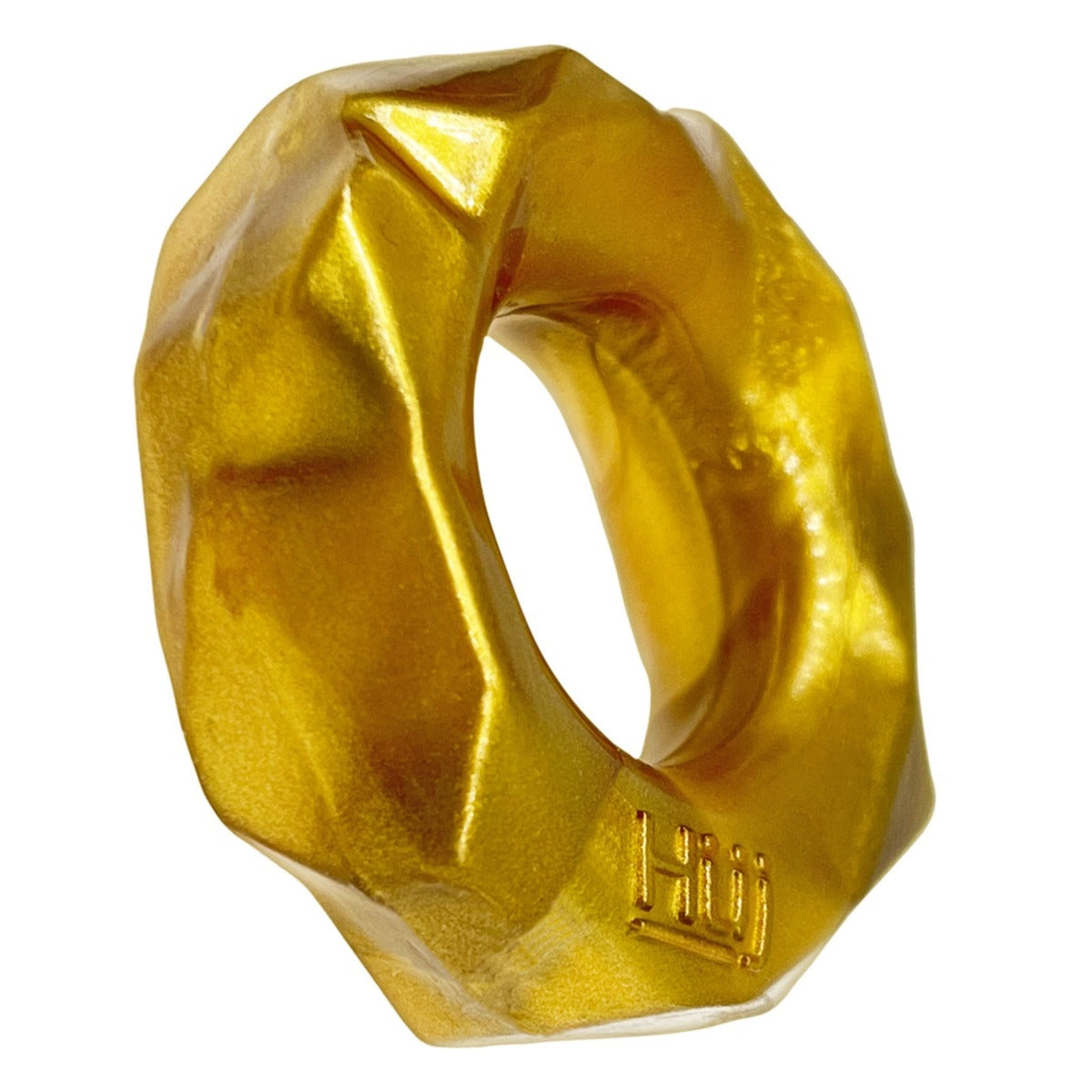 Hunkyjunk Fractal Tactile Silicone Cock Ring Metallic Bronze