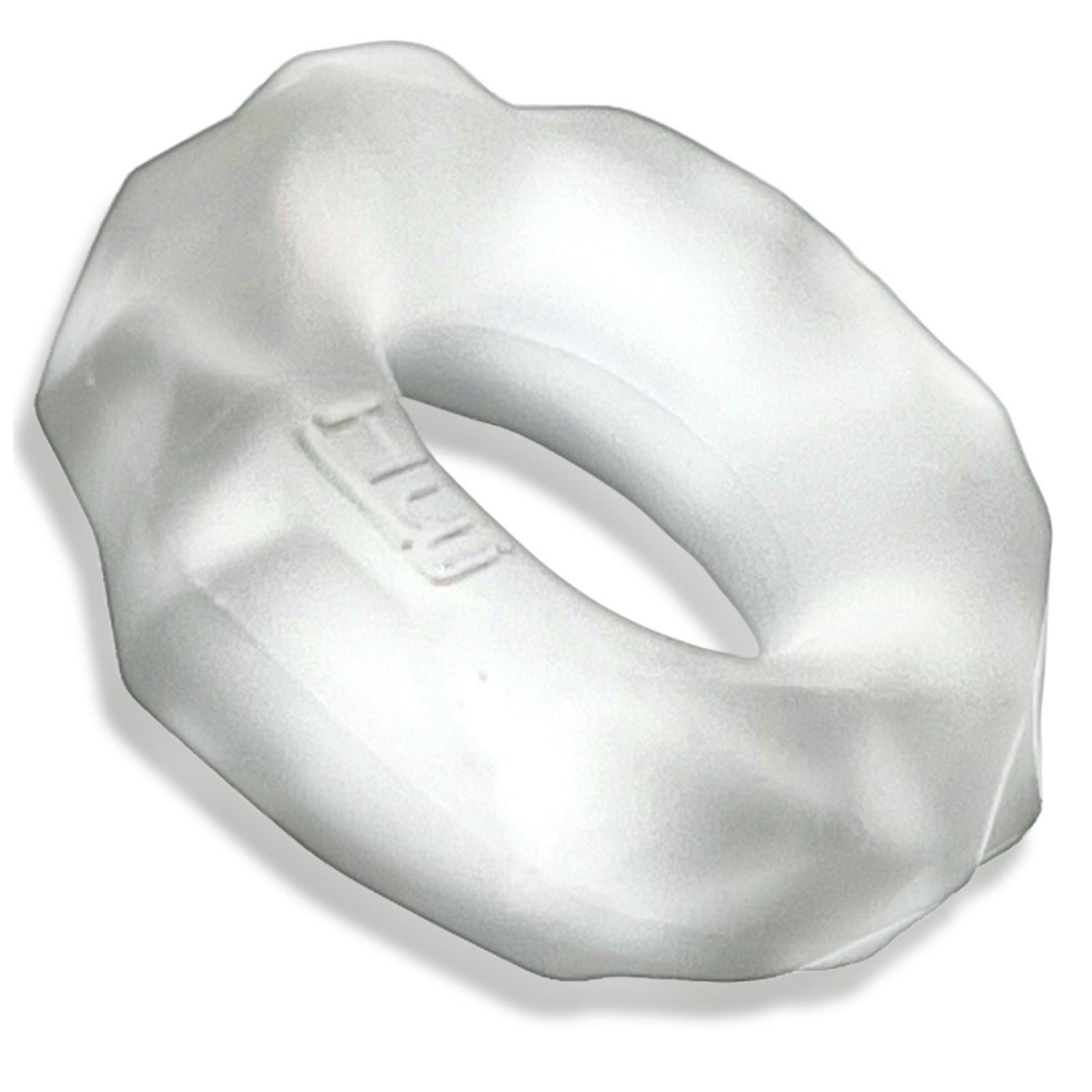 Hunkyjunk Fractal Tactile Silicone Cock Ring Clear Ice