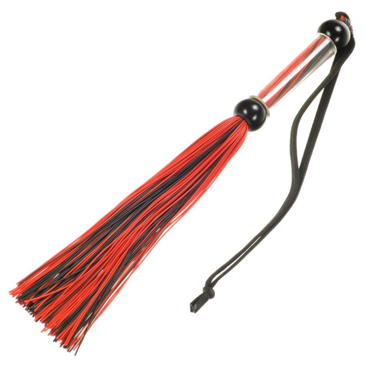 Me You Us Tease And Please Silicone Flogger Red Black - Simply Pleasure