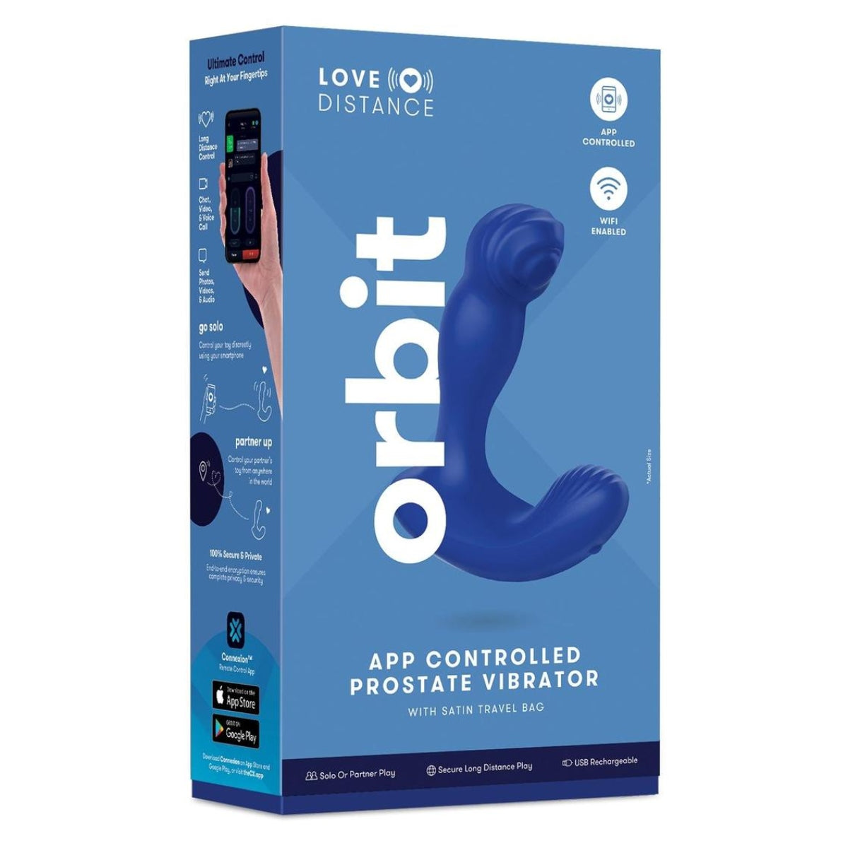 Love Distance Orbit App Controlled Prostate Massager Navy
