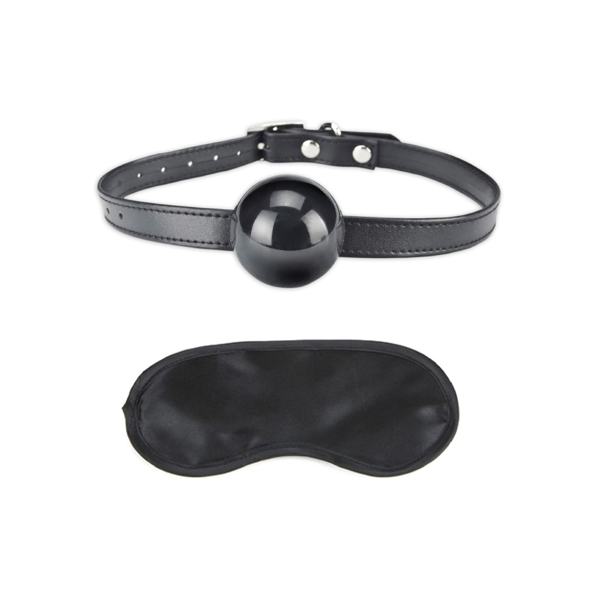Lux Fetish Adjustable Silicone Ball Gag Black