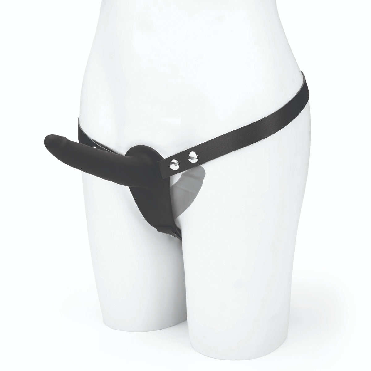 Lux Fetish Silicone Strap-On Harness Dildo Black