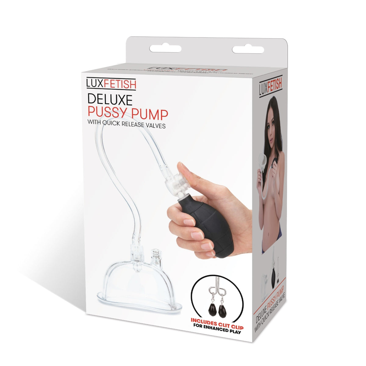 Lux Fetish Deluxe Pussy Pump With Quick Release Valves Clear