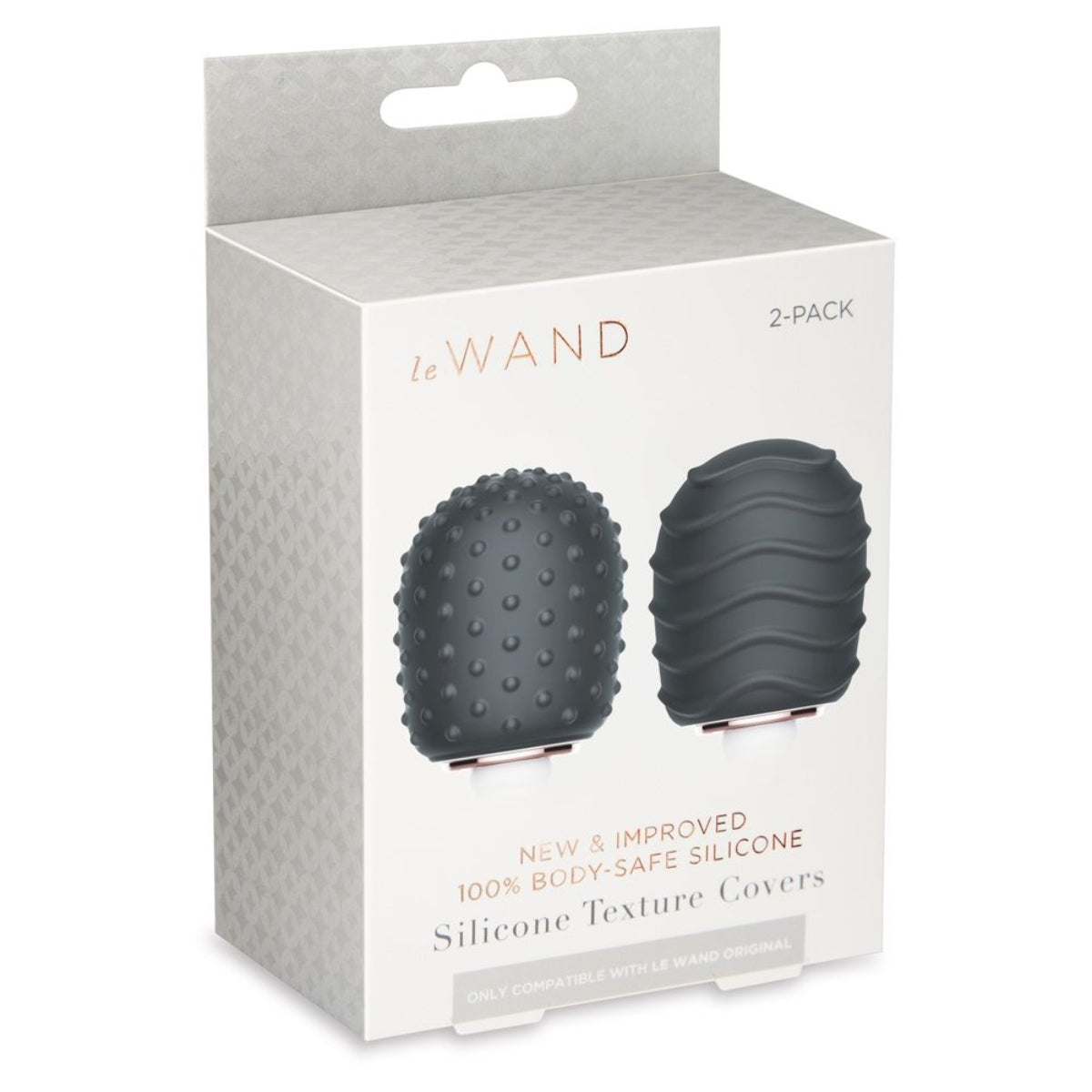 Le Wand Silicone Texture Covers 2 Pack Grey