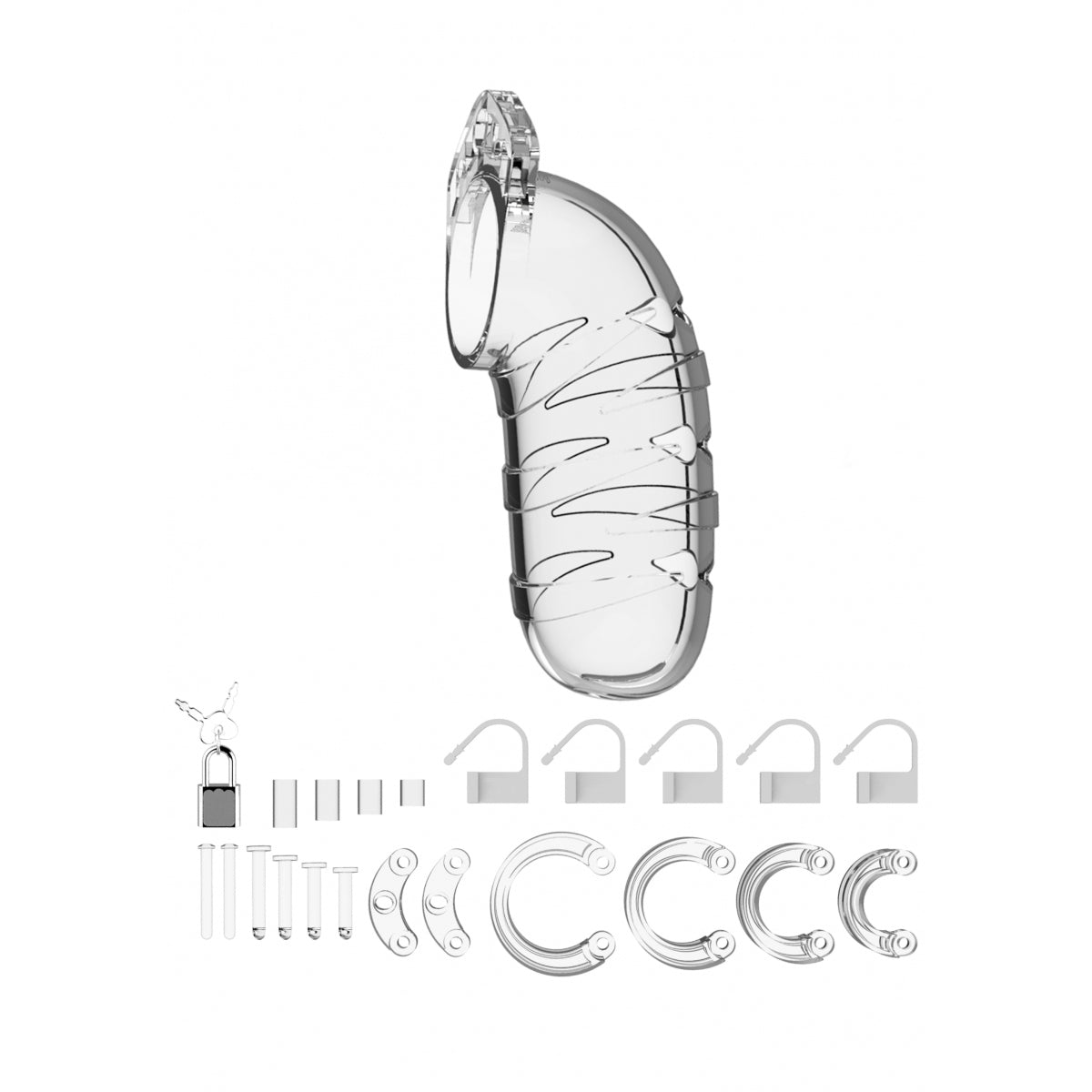 Man Cage Model 05 Chastity Cock Cage Clear 5.5 Inch