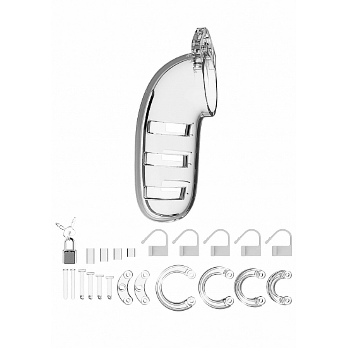 Man Cage Model 06 Chastity Cock Cage Clear 5.5 Inch