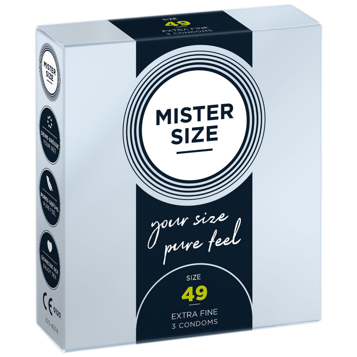 Mister Size Pure Feel Condoms Size 49mm 3 Pack