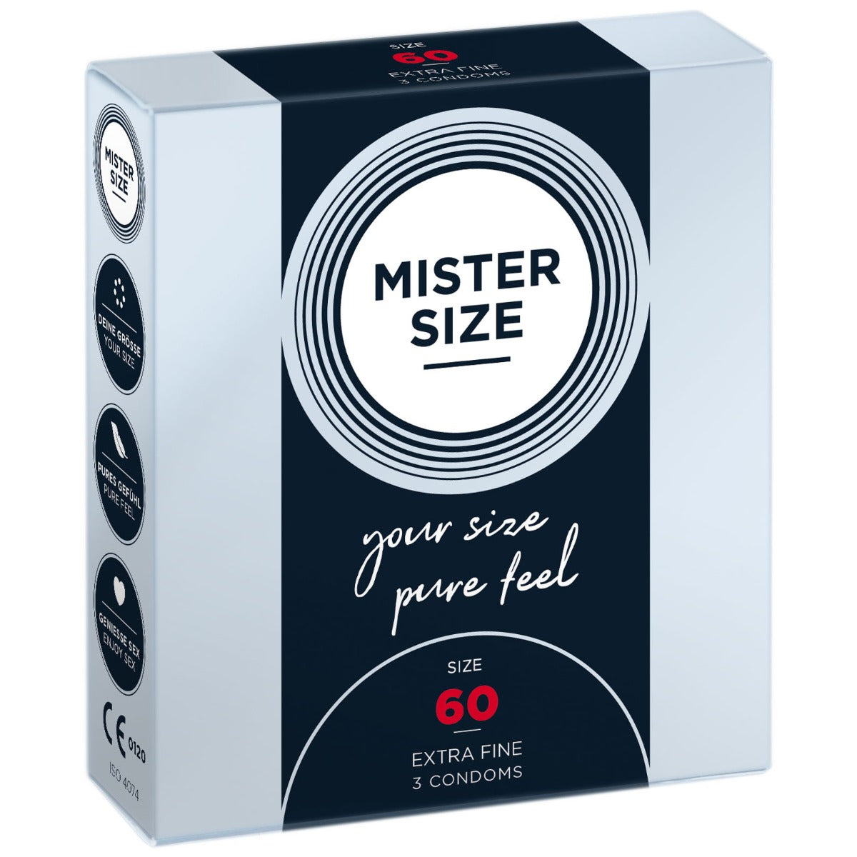 Mister Size Pure Feel Condoms Size 60mm 3 Pack