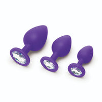 Me You Us Trio Of Jewels Jewelled Butt Plug Set Purple
