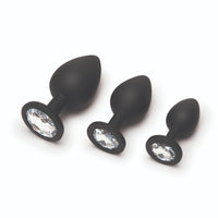Me You Us Trio Of Jewels Jewelled Butt Plug Set Black