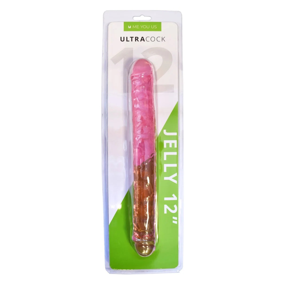Me You Us Ultra Cock Jelly Double Ended Dildo Pink 12 Inch