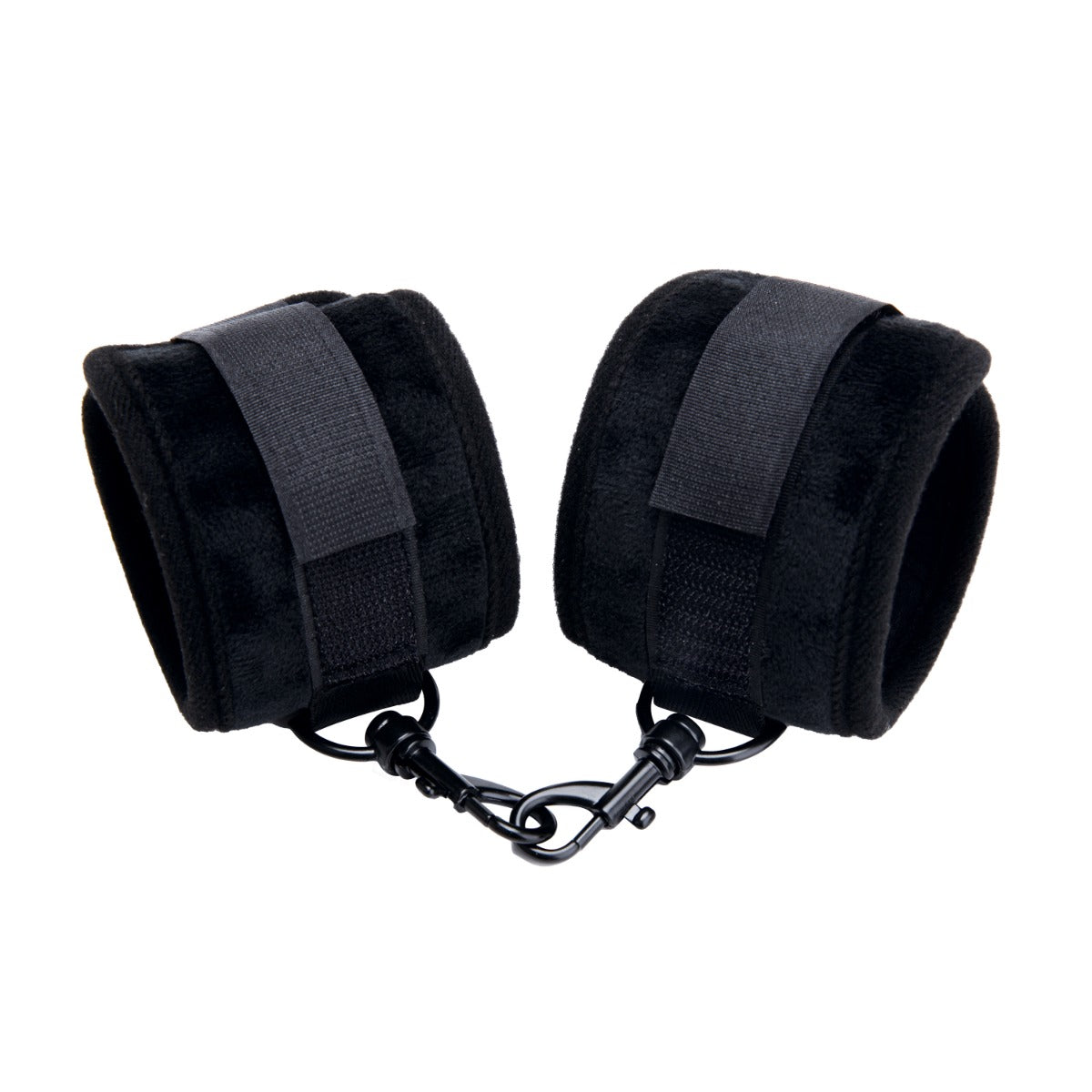 Me You Us Padded Velvet Ankle Cuffs Black