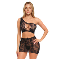 Me You Us Black Lace 2 Piece Set Black