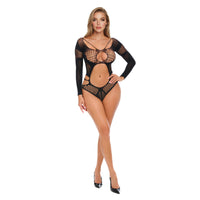 Me You Us Lace Cut Out Teddy Black One Size