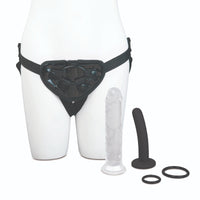 Me You Us Complete Strap On Harness Kit With Dildos Black Clear