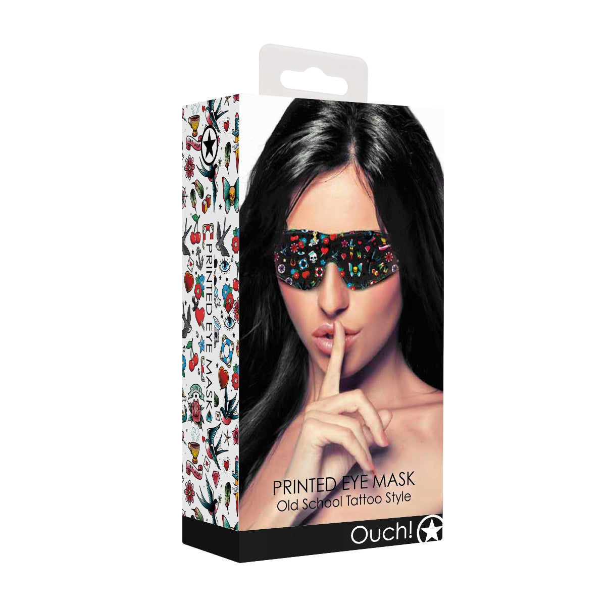 Ouch Old School Tattoo Style Printed Eye Mask