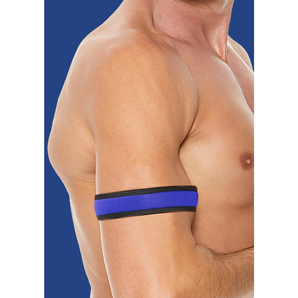 Ouch Puppy Play Neoprene Arm Band 2 Pack Black Blue
