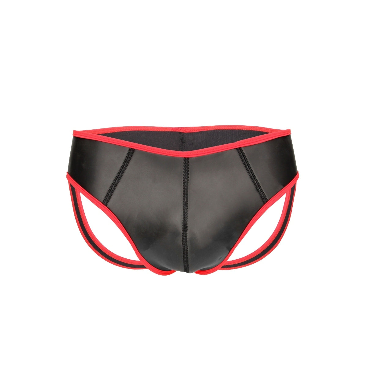 Ouch Puppy Play Neoprene Jock Strap Black Red