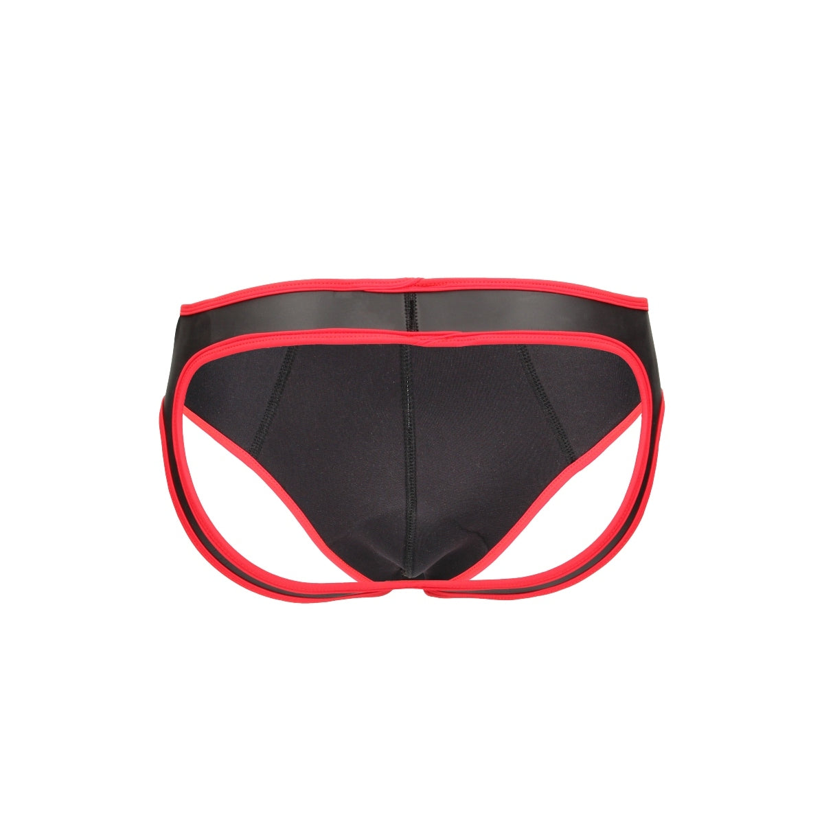 Ouch Puppy Play Neoprene Jock Strap Black Red