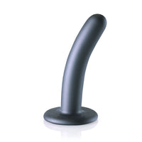 Ouch Smooth Silicone G-Spot Dildo Metallic Grey 5 Inch