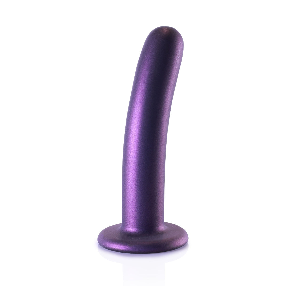 Ouch Smooth Silicone G-Spot Dildo Metallic Purple 6 Inch
