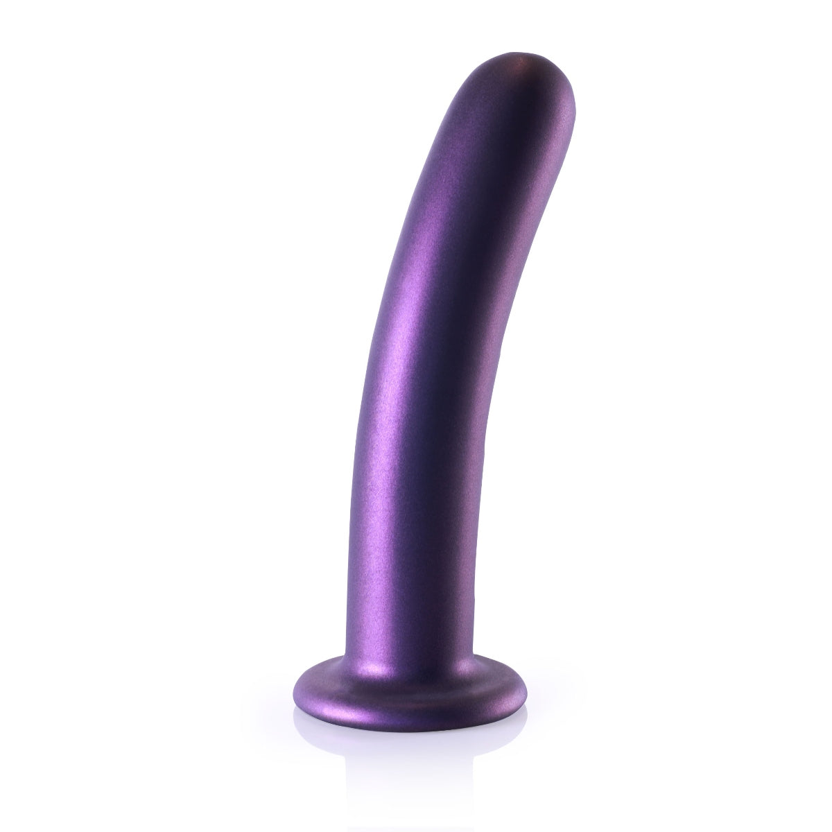 Ouch Smooth Silicone G-Spot Dildo Metallic Purple 7 Inch