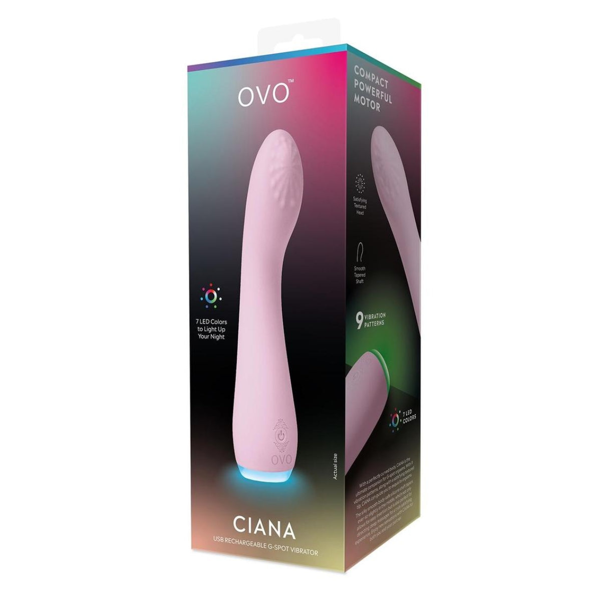 Ovo Ciana USB Rechargeable G-Spot Vibrator Pink