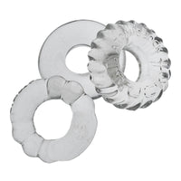 Oxballs Bonemaker Cock Ring Kit 3 Pack Clear