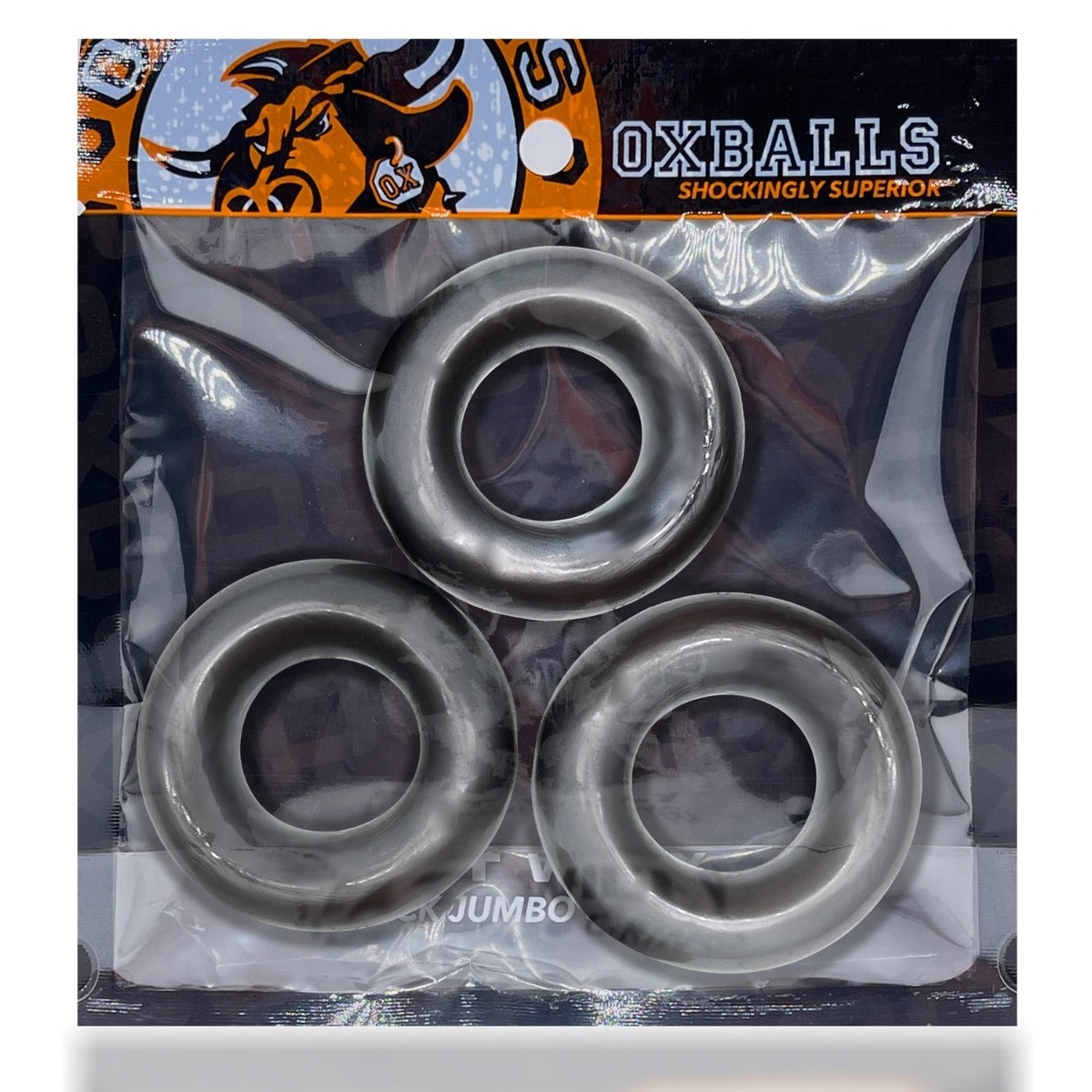 Oxballs Fat Willy Jumbo Cock Rings 3 Pack Steel