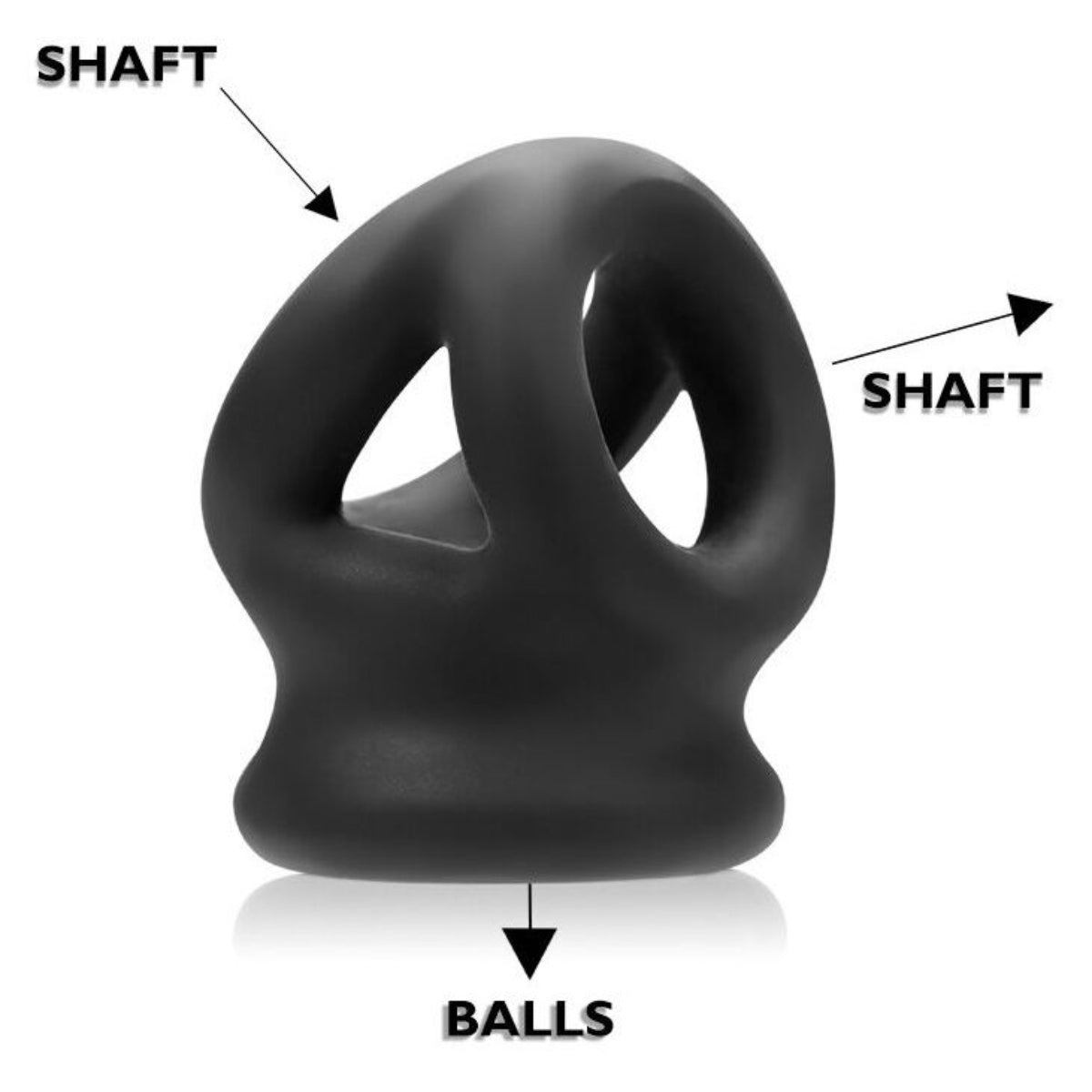 Oxballs Tri Squeeze Cocksling & Ball Stretcher Black