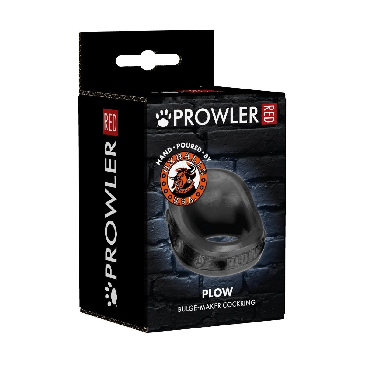 Prowler RED By Oxballs PLOW Cock Ring Black - Simply Pleasure