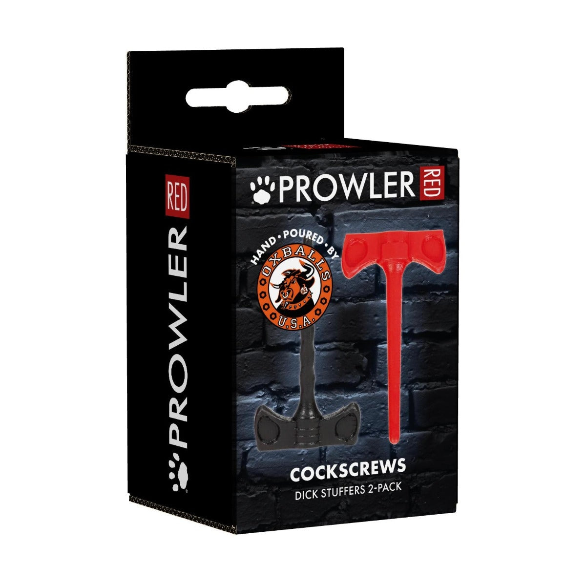 Prowler RED By Oxballs CORK SCREWS Sounds 2 Piece Set Black Red - Simply Pleasure