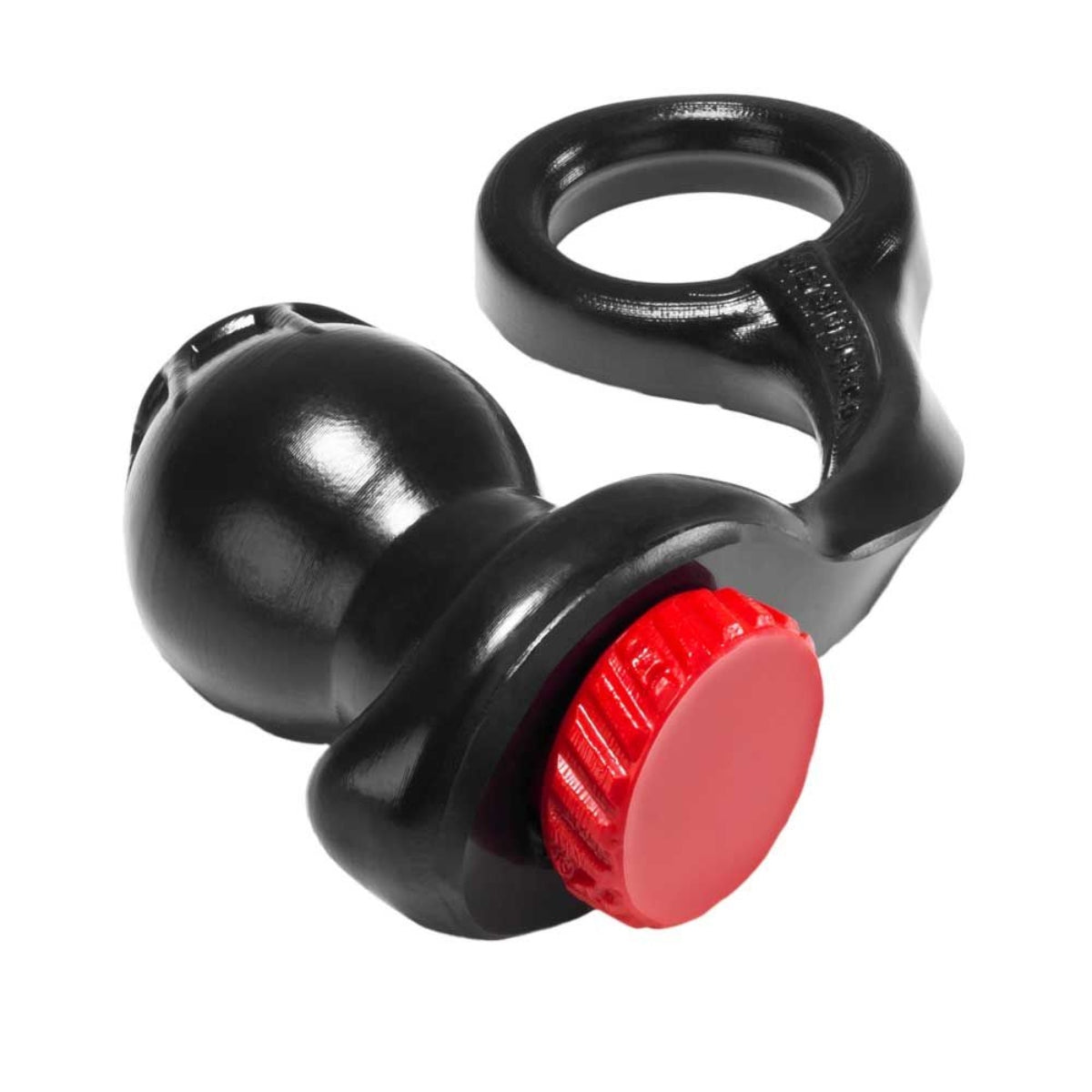 Prowler RED By Oxballs FUCK LOCK Cock Ring With Hollow Fuck Plug & Stopper Black Red - Simply Pleasure