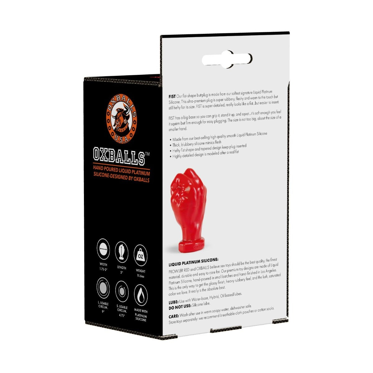 Prowler RED By Oxballs FIST Butt Plug Silicone Red - Simply Pleasure