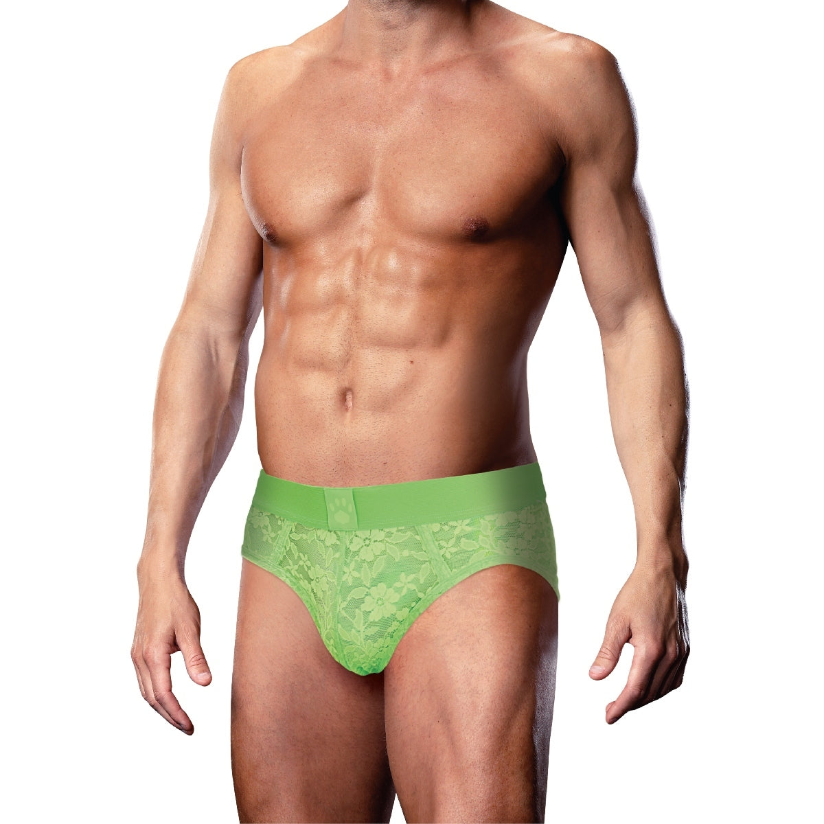 Prowler Lace Backless Brief Neon Green