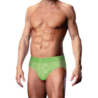 Prowler Lace Backless Brief Neon Green
